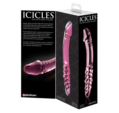 Icicles - Szklane Dildo Z Dwoma Innymi Końcówkami